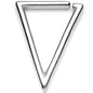 16G 5/16 Tasteful Geometric Triangle Closure Ring