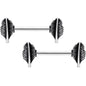 14G 9/16 Southwestern Feathers Barbell Nipple Ring Set