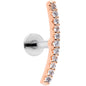 16G Clear CZ Rose Gold Tone Captivating Cartilage Tragus Earring