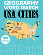 Geography Word Search - USA Cities: 100 Puzzles Large Print Book For Adults - Paperback