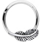 16G 3/8 Southwestern Feather Hinged Segment Ring