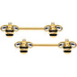 14G 9/16 Clear Gem Gold Tone Bumblebee Bling Nipple Ring Set