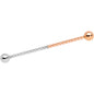 14G Rose Gold Tone Steel Two Tone Twisted Industrial Barbell 38mm