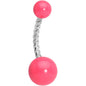 Pink Glow in the Dark Totally Twisted Belly Ring