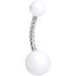 White Glow in the Dark Totally Twisted Belly Ring