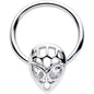 16G 3/8 Clear CZ Gem Openwork Alien Hinged Segment Ring