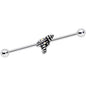 14G Aurora Gem Mystery Ray Gun Industrial Barbell 38mm