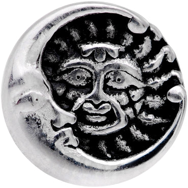 Celestial Snuggle Sun and Moon Barbell Tongue Ring