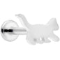 16G 5/16 Cat Internally Threaded Labret Tragus