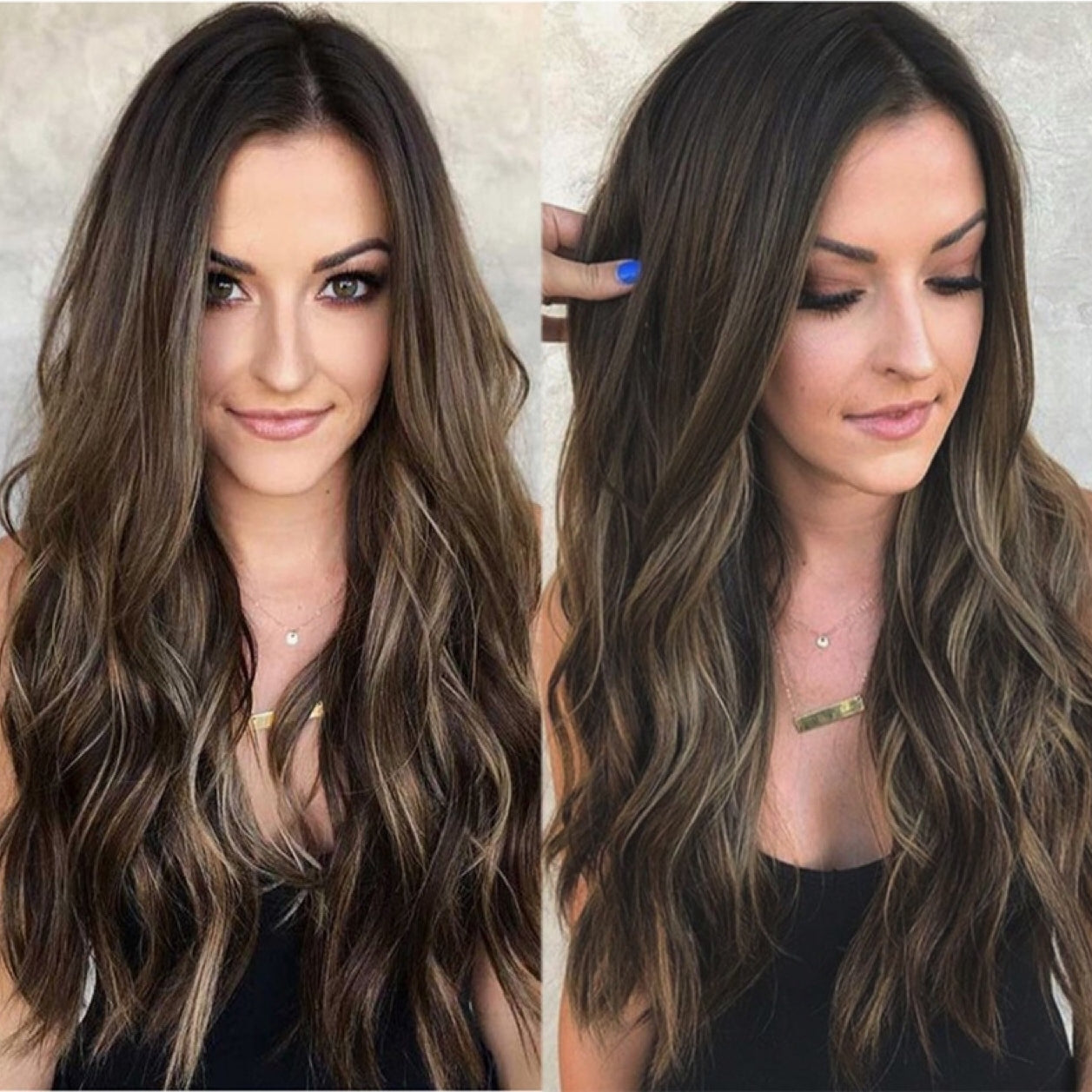 Ladies big wavy long curly hair