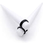 White Acrylic Straight Taper Set Available in Sizes  14G to 00G