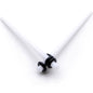 White Acrylic Straight Taper Set Available in Sizes  14G to 00G
