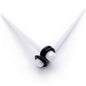 White Acrylic Straight Taper Set Available in Sizes  14G to 00G