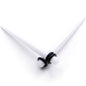 White Acrylic Straight Taper Set Available in Sizes  14G to 00G