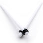 White Acrylic Straight Taper Set Available in Sizes  14G to 00G
