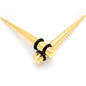 Gold Tone Anodized Straight Taper Set Available in Sizes  12G to 00G