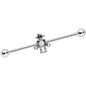 14G White Faux Opal Rock Out Robot Industrial Barbell 38mm