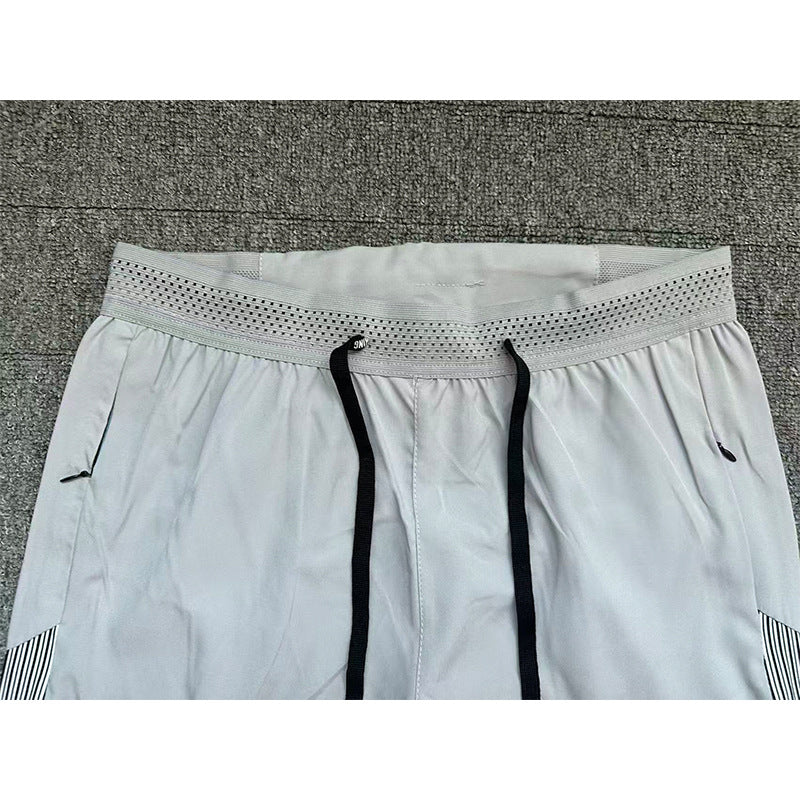 Sports Training Leggings With Long Spliced Panels Quick-drying Fabric Ultra-energetic For Outdoor Activities