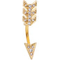 Clear Gem Minerva Arrow Reversible Belly Ring