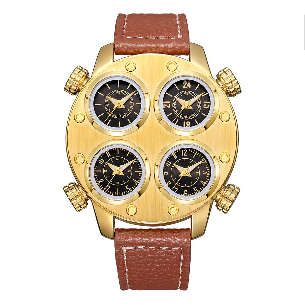 Mens Large-dial Quartz Watch