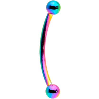 16G 9/16 Rainbow Curved Barbell