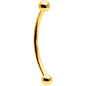 16G 5/8 Gold Tone Curved Barbell