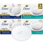 Dove Beauty Bar Soap Variety 4-Pack – Sensitive Skin Fragrance-Free + Original with Moisturizing Cream 2.6 Oz Ea