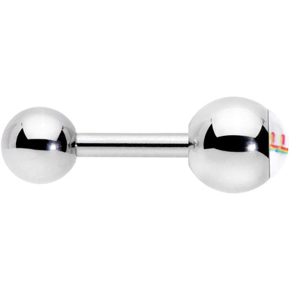 16G 1/4 Rainbow Text Gay Pride Cartilage Tragus Earring