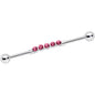 14G Pink CZ Gem Quintuplet Industrial Barbell 38mm