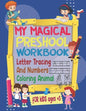 my magical preschool workbook letter tracing and numbers, coloring animal for kids ages +3: tracing alphabet and numbers Learn to Write Workbook and c - Paperback