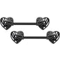 14G 9/16 Black Angels Wings Barbell Nipple Ring Set
