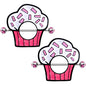 14G 33mm Pink Gem Sprinkle Cupcake Nipple Shield Set