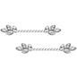 14G Clear Gem Leaves Twisted Barbell Nipple Ring Set