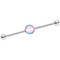 14G Pink Blue White Transgender Pride Industrial Barbell 38mm