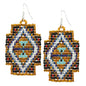 Mayan Pyramid Beaded Earrings