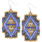 Mayan Pyramid Beaded Earrings