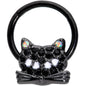 16G 3/8 Black Aurora Gem Black Cat Hinged Segment Ring