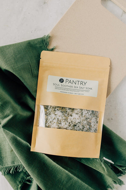 Soul Soother Sea Salt Soak - A Botanical + Herbal Epsom Salt Bath Salt