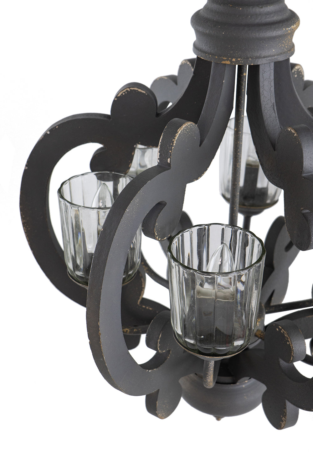 Chandelier Farmhouse 6-Light Wood Pendant Adjustable Chain Dining Room