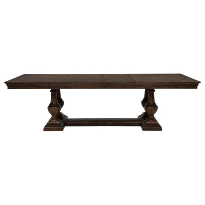 Ridgewell Rectangular Trestle Dining Table Dark Oak