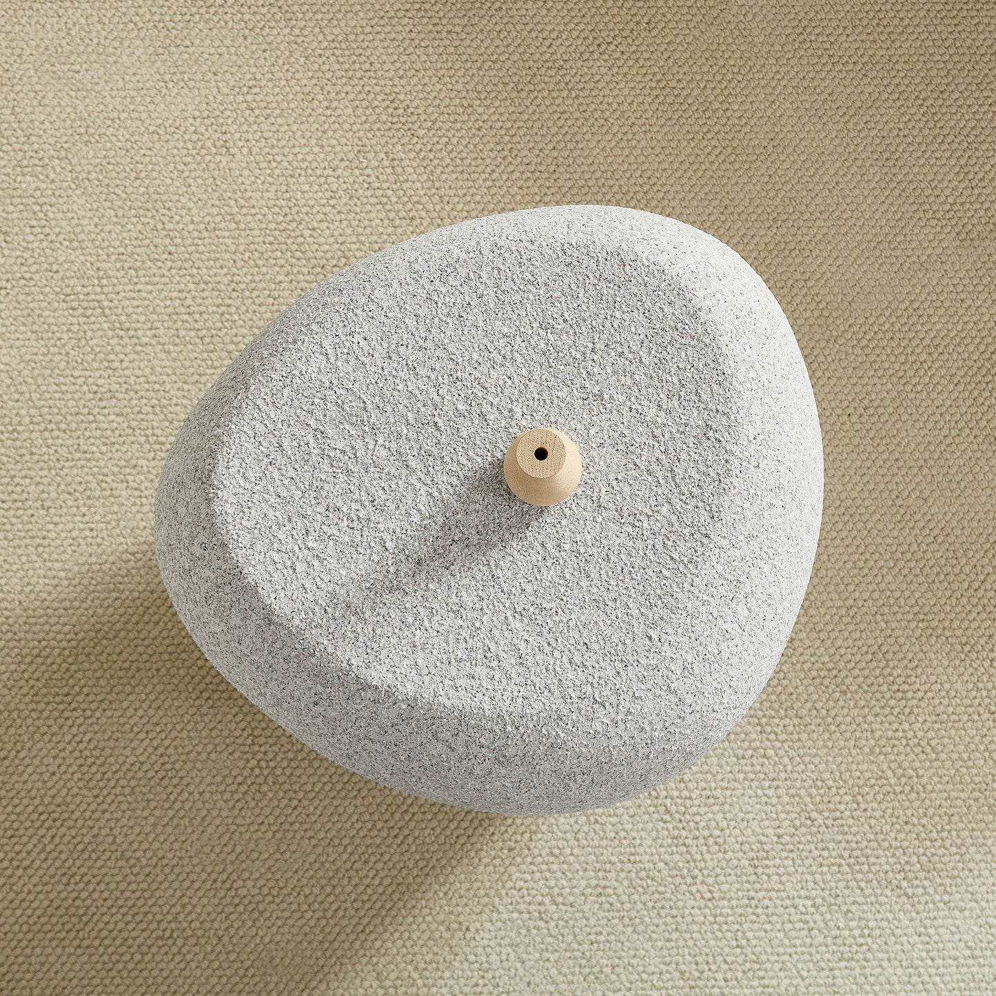 19.29 in Fiberglass Side Table, Scratch-Resistant, Waterproof, Living Room