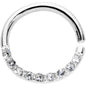 16G 5/16 Clear Gem Simple Elegance Seamless Circular Ring