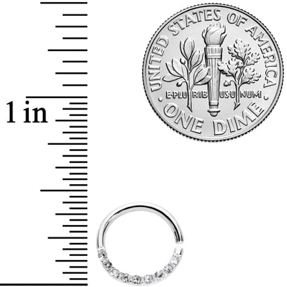 16G 5/16 Clear Gem Simple Elegance Seamless Circular Ring