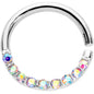 16G 5/16 Aurora Gem Simple Elegance Seamless Circular Ring