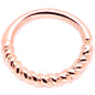 16G 5/16 Rose Gold Tone Coil Closure Ring