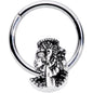16G 3/8 Egypt Cleopatra Anubis Hinged Segment Ring
