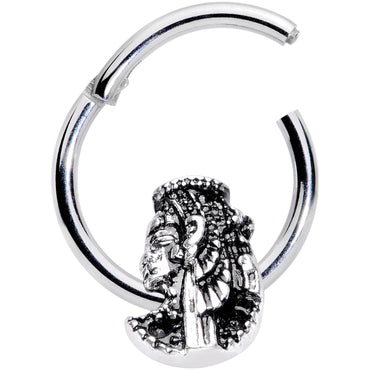 16G 3/8 Egypt Cleopatra Anubis Hinged Segment Ring