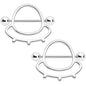 14G 9/16 Outer Space UFO Nipple Shield Set