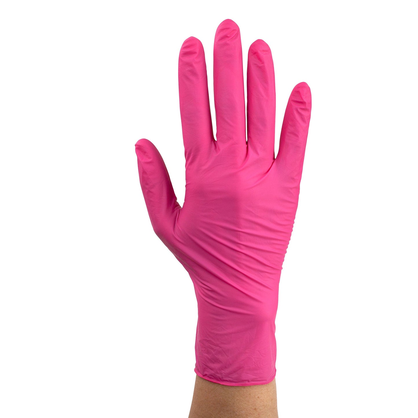 Dynarex AloeSkin Nitrile Exam Gloves with Aloe, Powder-Free, Pink - 100ea/bx, 10bxs/cs (1000 Count)