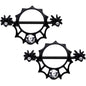 14G 9/16 Clear Gem Black Spider Web Nipple Shield Set